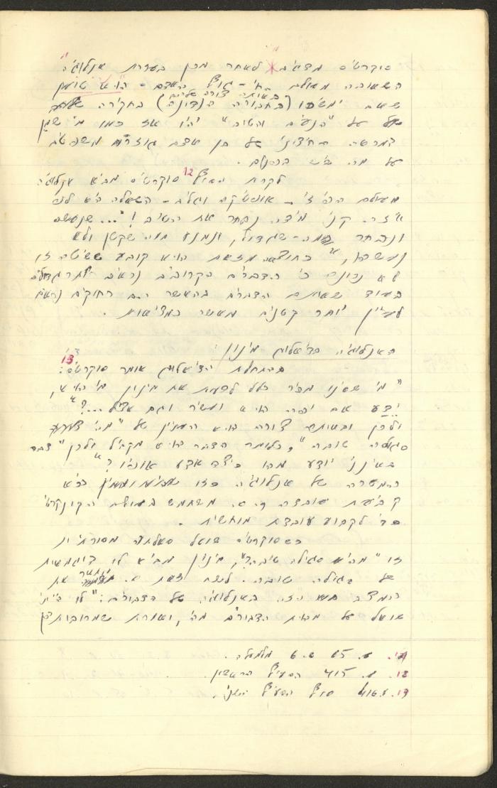Philosophical Summaries By Walid Fahoum, Nazareth, 1966-1968