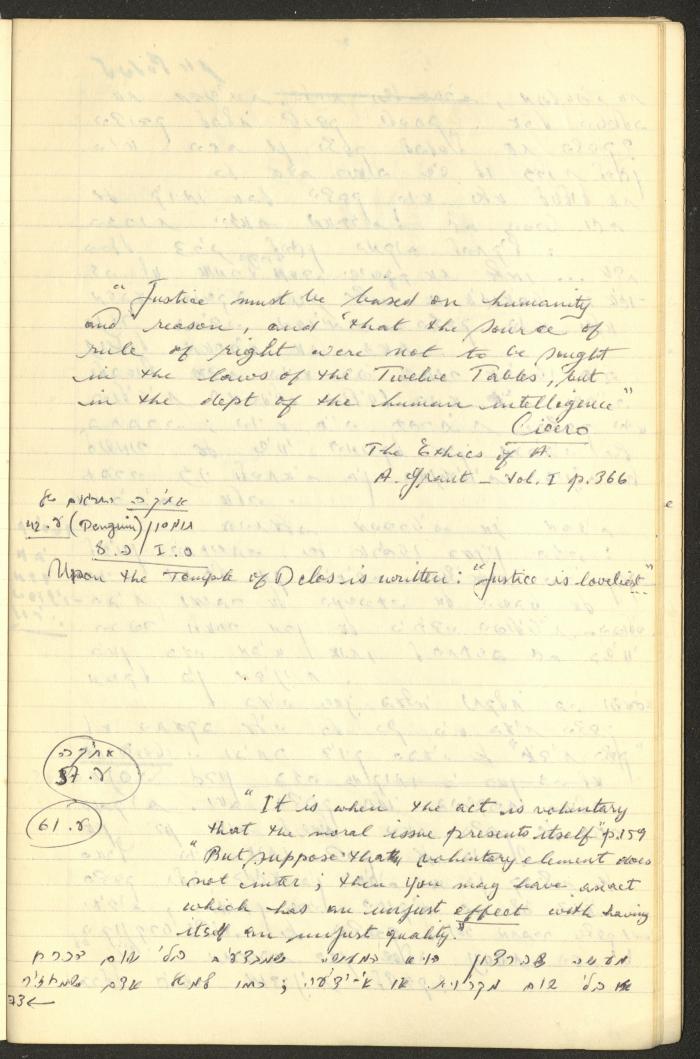 Philosophical Summaries By Walid Fahoum, Nazareth, 1966-1968