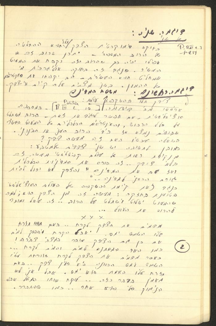 Philosophical Summaries By Walid Fahoum, Nazareth, 1966-1968