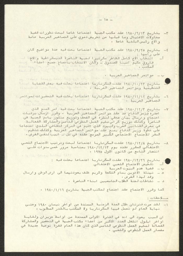 An Internal Newsletter on the News of the University Association, Nazareth, December 1981