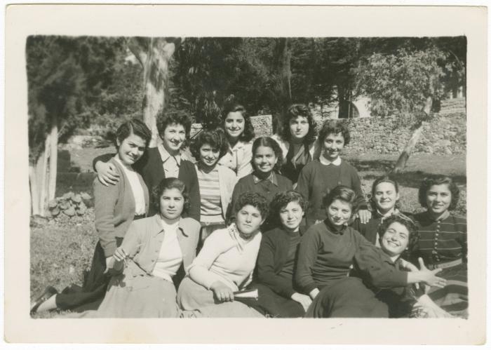 Friends School Students in the School Yard, 1956