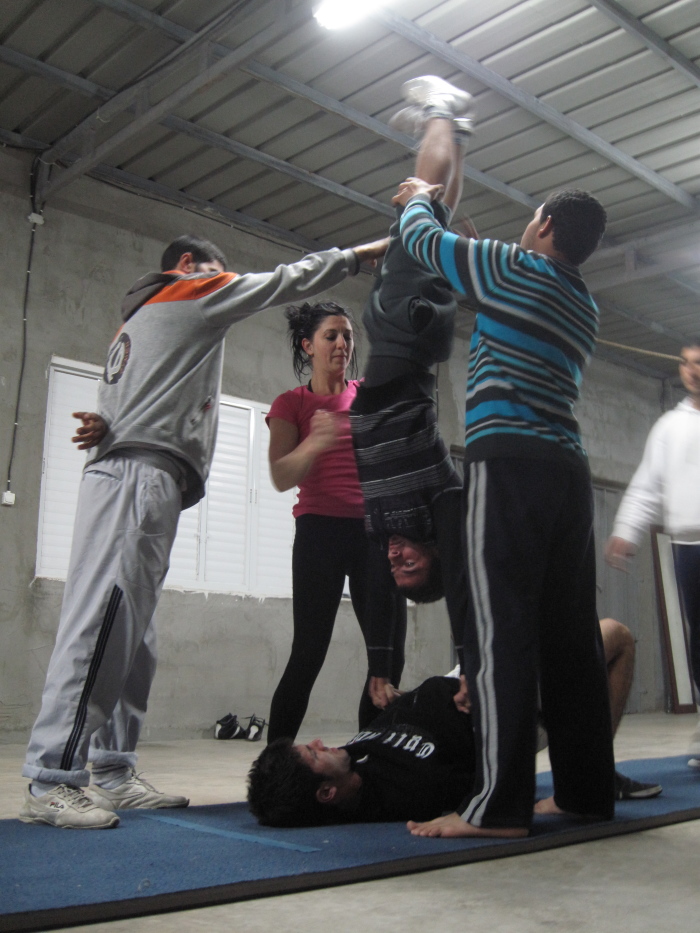 A Photograph of the Palestinian Circus School's Rehearsal in Jenin, 2011