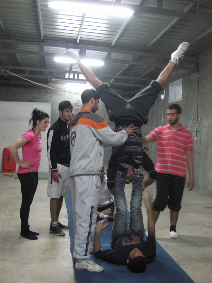 A Photograph of the Palestinian Circus School's Rehearsal in Jenin, 2011