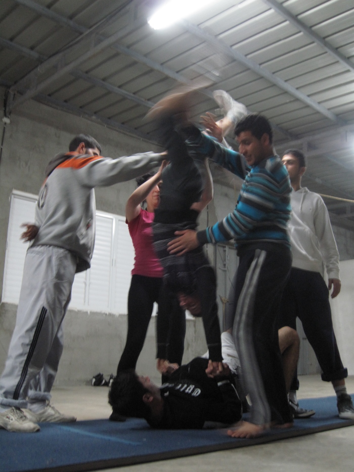 A Photograph of the PCS's Rehearsal in Jenin, 2011