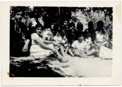 A Family Trip to Ein Jaryout Near Beitunia, 1957