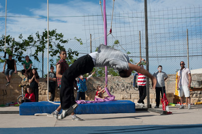 يوم مفتوح لمدرسة سيرك فلسطين في بيرزيت