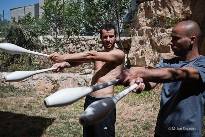 صورة من المدرسة الصيفيَّة التابعة لمدرسة سيرك فلسطين، 2011