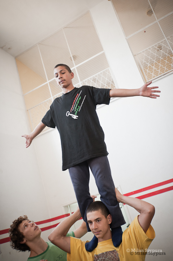 صورة من المدرسة الصيفيَّة التابعة لمدرسة سيرك فلسطين، 2011