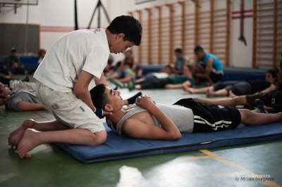 صورة من المدرسة الصيفيَّة التابعة لمدرسة سيرك فلسطين، 2011