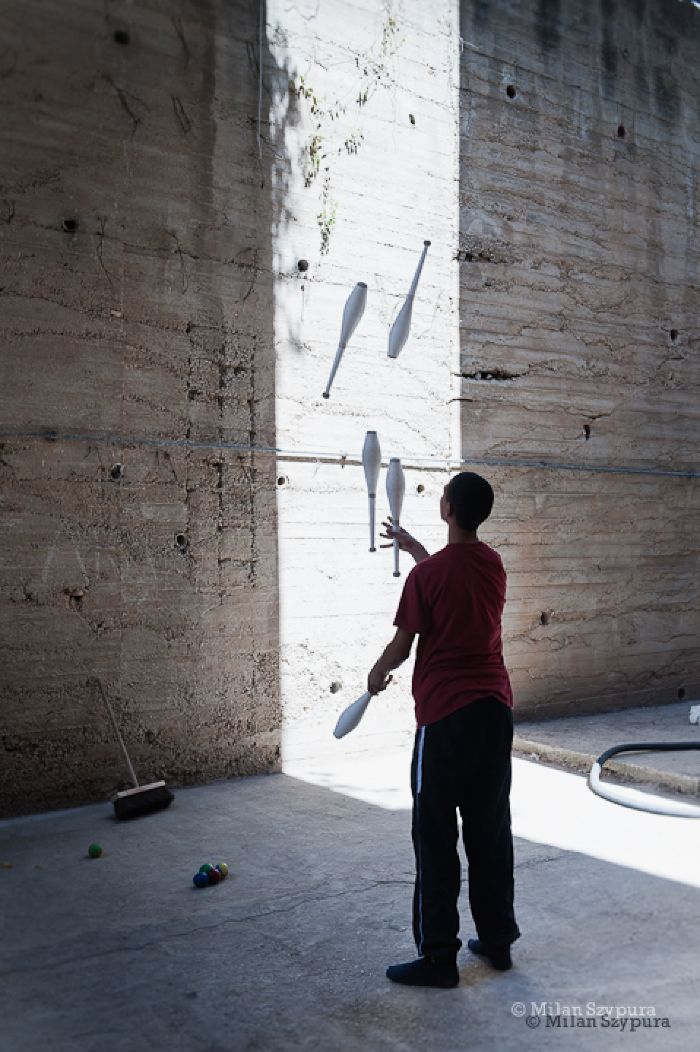 صورة من المدرسة الصيفيَّة التابعة لمدرسة سيرك فلسطين، 2011