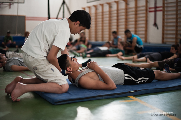 صورة من المدرسة الصيفيَّة التابعة لمدرسة سيرك فلسطين، 2011