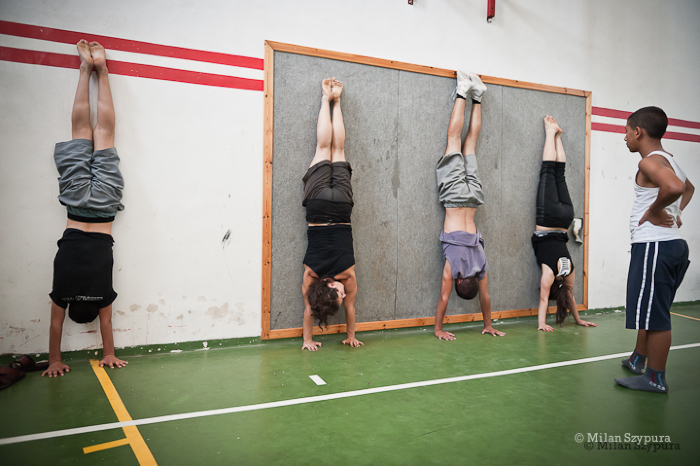 صورة من المدرسة الصيفيَّة التابعة لمدرسة سيرك فلسطين، 2011