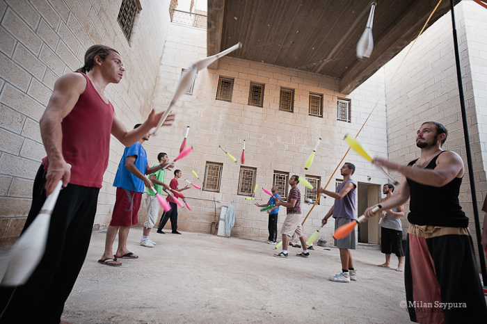 صورة من المدرسة الصيفيَّة التابعة لمدرسة سيرك فلسطين، 2011