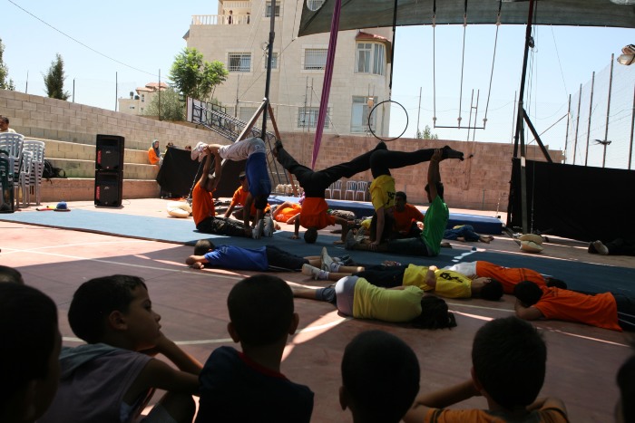 A Glimpse of a Performance by the Palestinian Circus School in Jalazone Refugee Camp