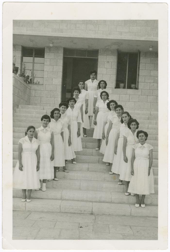 Ramallah Secondary Girls School's First Graduating Class, 1953