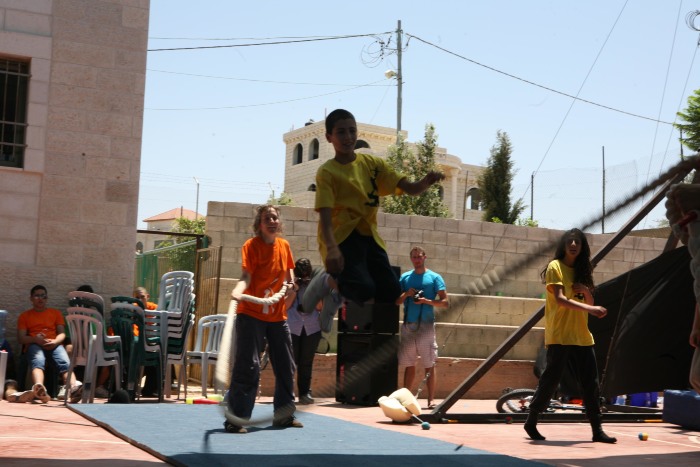 A Glimpse of a Performance by the Palestinian Circus School in Jalazone Refugee Camp