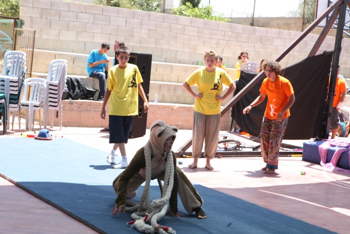 A Glimpse of a Performance by the Palestinian Circus School in Jalazone Refugee Camp