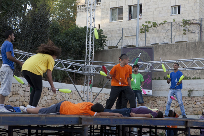 A Performance by the Palestinian Circus School at Wein 'a Ramallah Festival 
