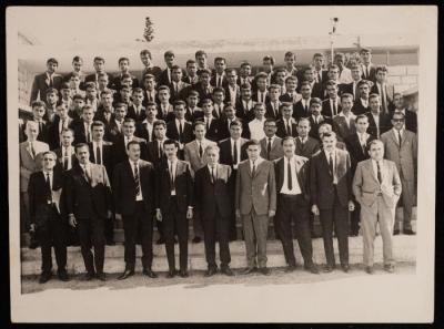 الهيئة التدريسية وطلاب مركز تدريب المعلمين، رام الله، ستينيات القرن العشرين