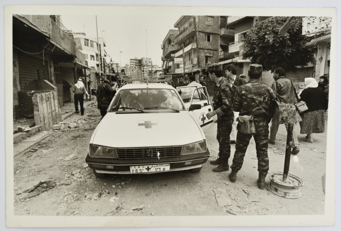 A Red Crescent Vehicle, Burj al-Barajneh Camp, 1986