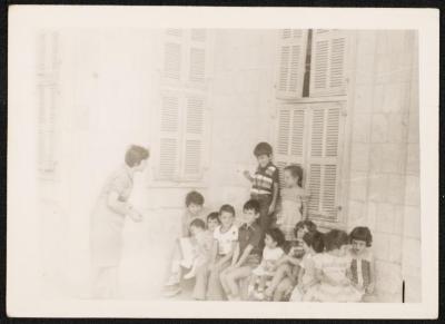 The Grandchildren of Bakr Abdel-Haq in Their House Yard, the 1970s
