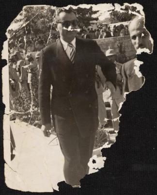Gamal Abdel Nasser during His Visit to Nablus