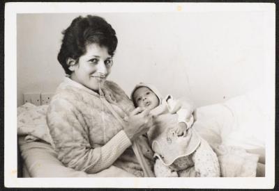 Nabila Abdel-Haq and Her Baby Salim, 1967