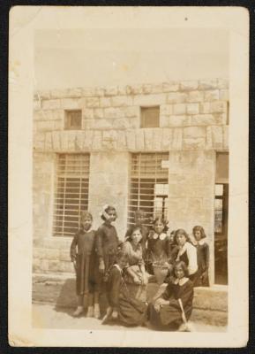 Badreyyeh Shahin and Her Students, Qalqilya, November 1955