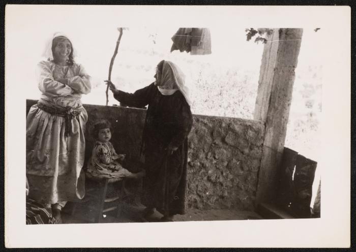 Two Palestinian Women and a Child, the 1950s
