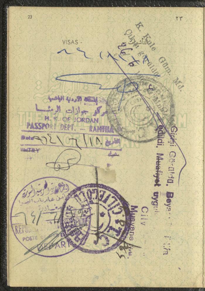 The Passport of Wejdan Abdel-Haq, 27 May 1959