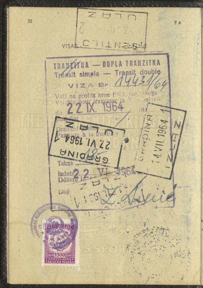 The Passport of Wejdan Abdel-Haq, 27 May 1959