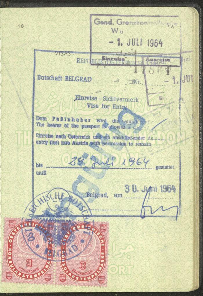 The Passport of Fatima Abdel-Haq, 24 September 1962