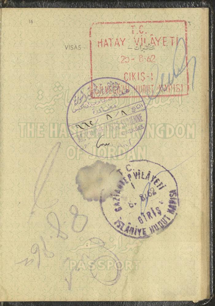 The Passport of Wejdan Abdel-Haq, 27 May 1959