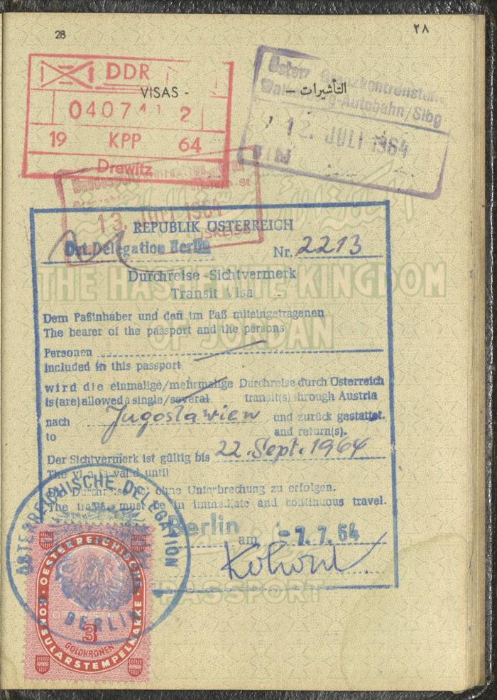 The Passport of Wejdan Abdel-Haq, 27 May 1959