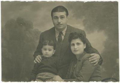 Fuad Aranki with His Wife Amy and Their Son Suhail, Ramleh
