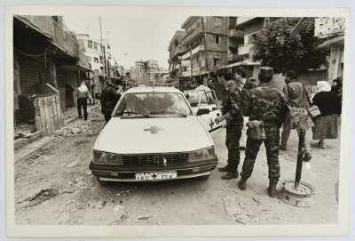 A Red Crescent Vehicle, Burj al-Barajneh Camp, 1986