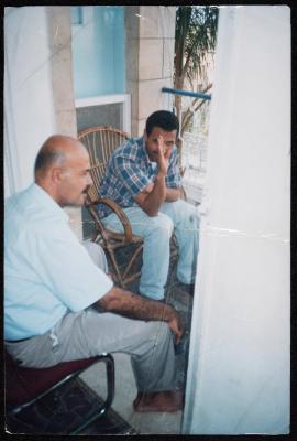 A Guide of  the Arab Society for Orphans with a Guest, Tulkarm, 1994
