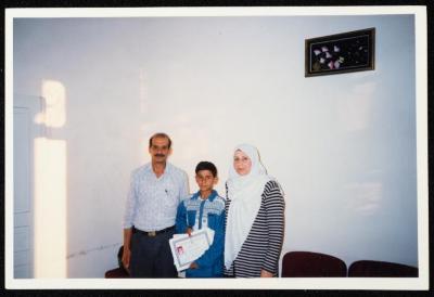 A Resident of the Arab Society for Orphans Receiving a Certificate, Tulkarm, 2002