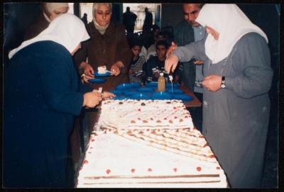 A Group of Participants at an Event by the Arab Society for Orphans, Tulkarm, the 1990s