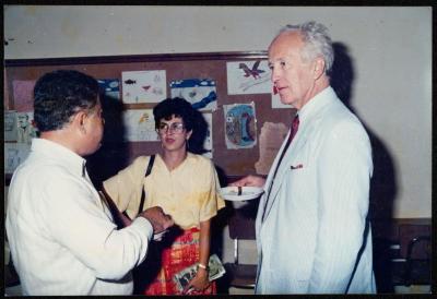 The Visit of the Catholic Relief Delegation to the Arab Society for Orphans in Tulkarm, the Early 1990s