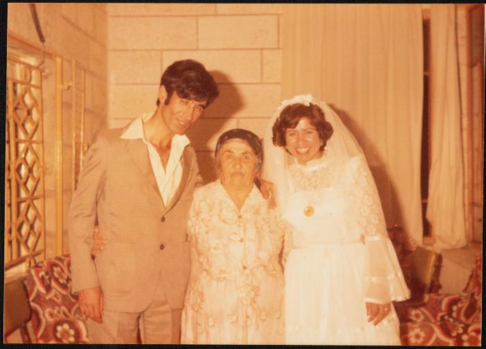 Ahmad Sa'dat with Abla Rimawi and his Mother, 13 August 1981