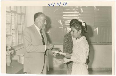 The Graduation Ceremony of the 3rd Preparatory Year Students at Birzeit Girls School, 1972