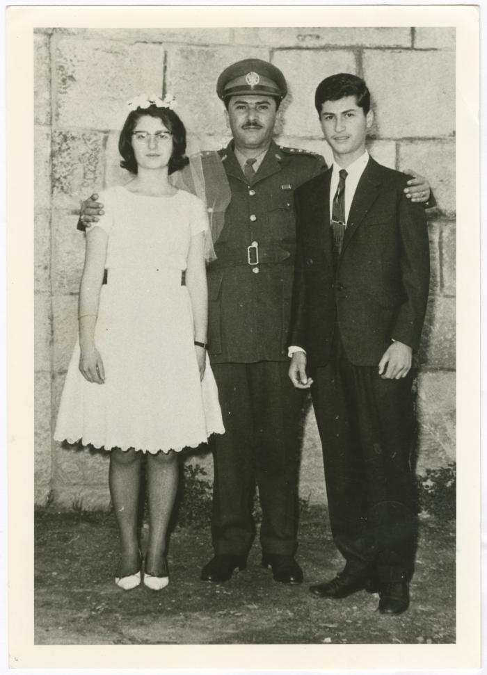 Suleiman Naser and Abla and Osama Aranki, Birzeit, 1963