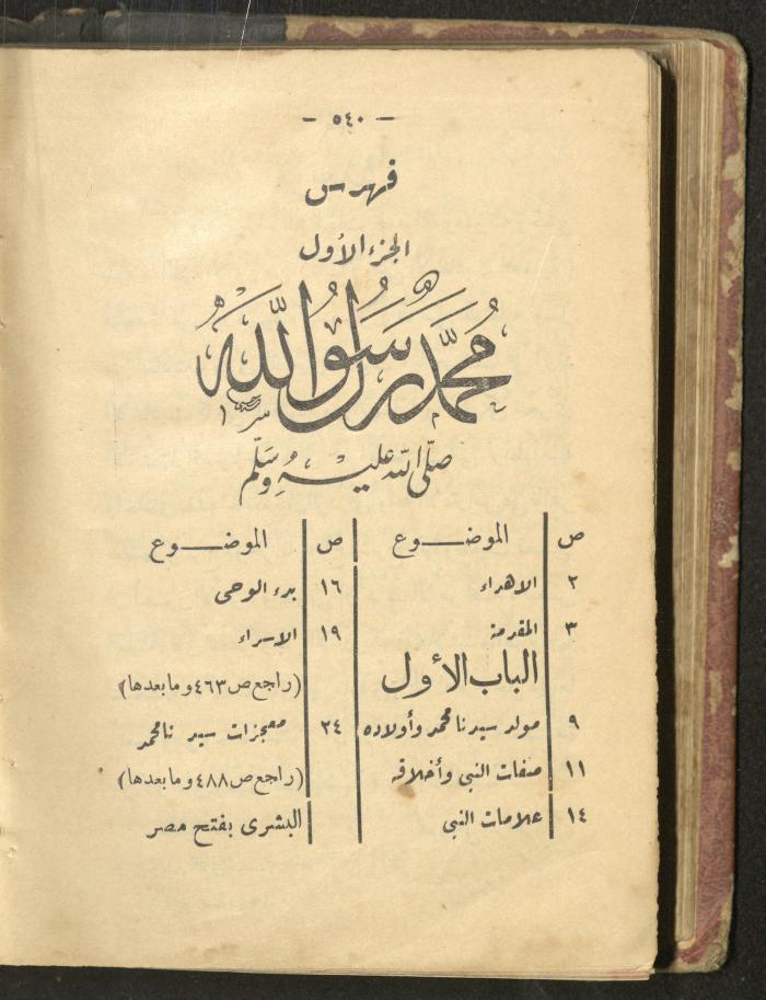 A Book on the Life of Prophet Mohammad, 1942