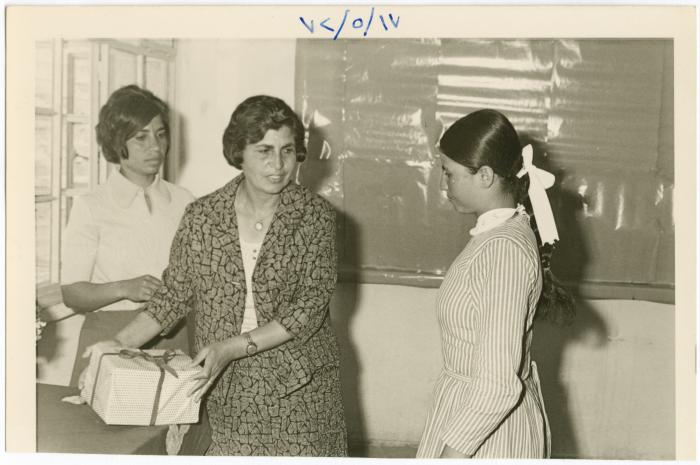 The Graduation Ceremony of the 3rd Preparatory Year Students at Birzeit Girls School, 1972