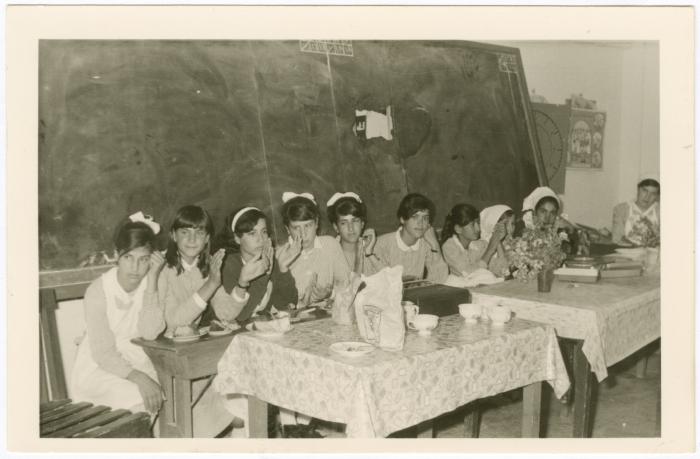 Farewell Party for the Graduating 3rd Preparatory Class from Birzeit Girls School, 1969