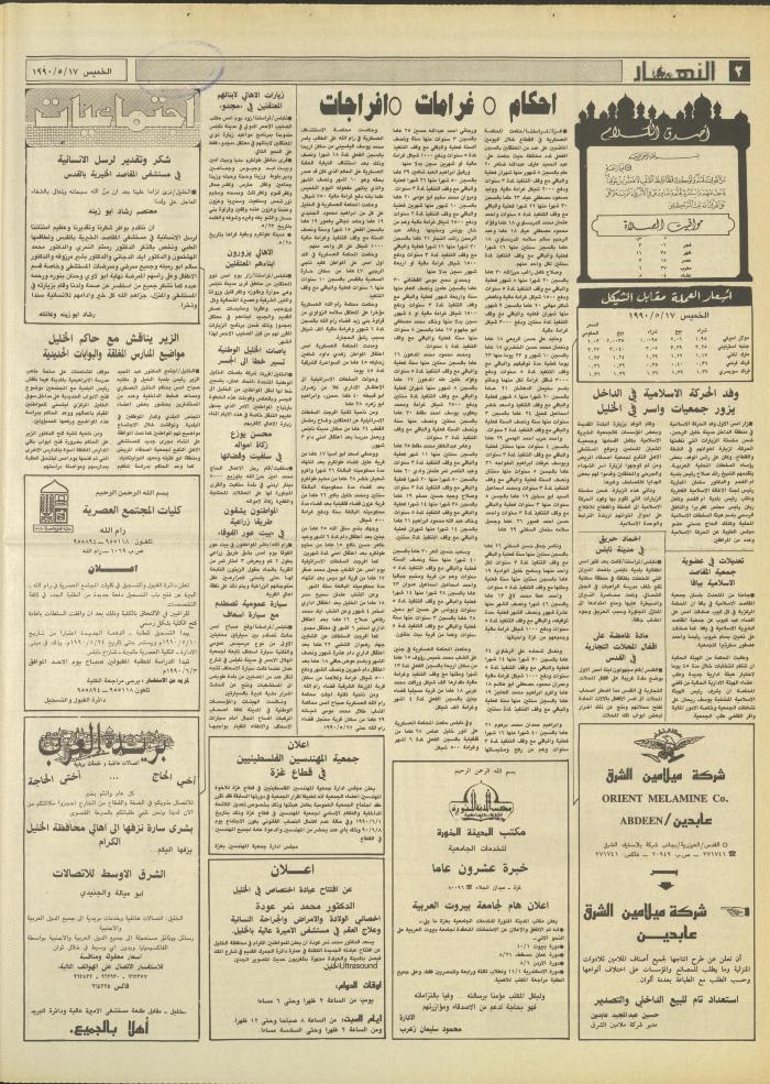 العدد 1161 من جريدة النهار، 17 أيار 1990