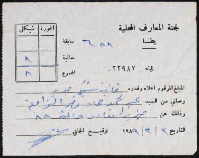 Education Tax Payment Receipt for Abdel-Hamid Nawaj