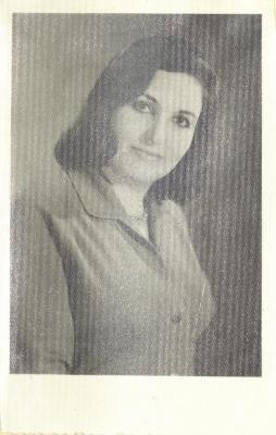 Lamia al-Qaddoumi, the Wife of Abdel-Latif al-Qaddoumi, 1965