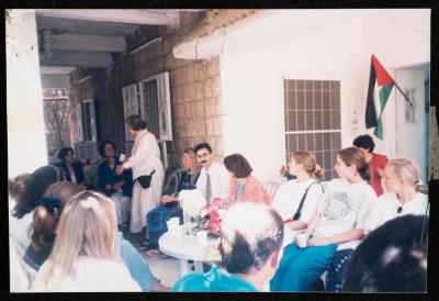 The Palestinian Women Club Welcoming a Foreign Delegation of women.